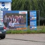 CDU Plakate an der Hauptstraße in Edewecht