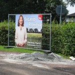 SPD Plakat in Süd-Edewecht CDU Plakate am Schepser Damm