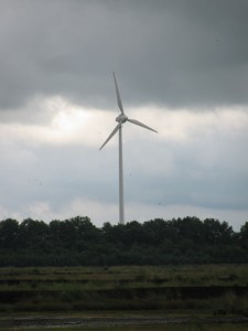 Windkraftanlage ca 4 km entfernt.